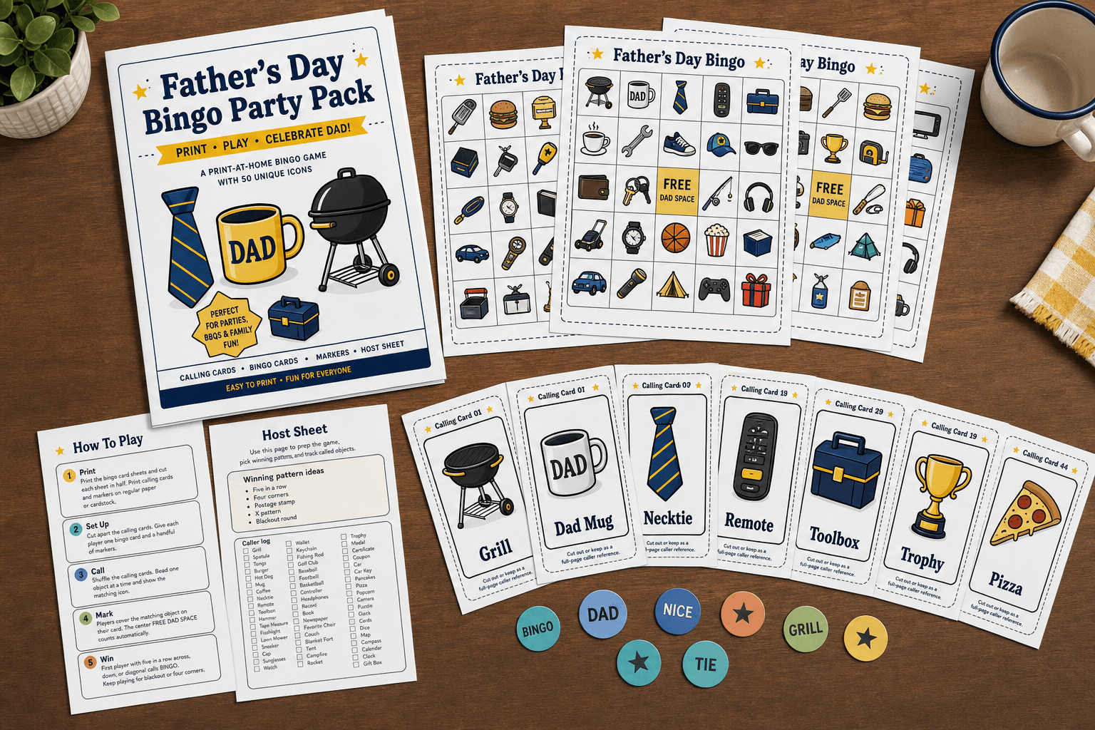 Father's Day Bingo Party Pack product photo