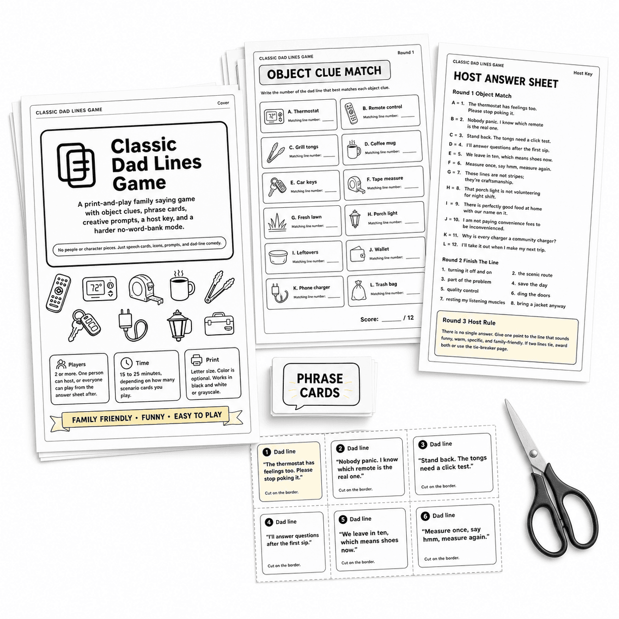 Klassisches Dad Lines-Spiel product photo