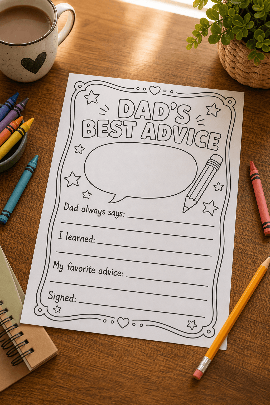 Fill-In Page: Dad's Best Advice product photo