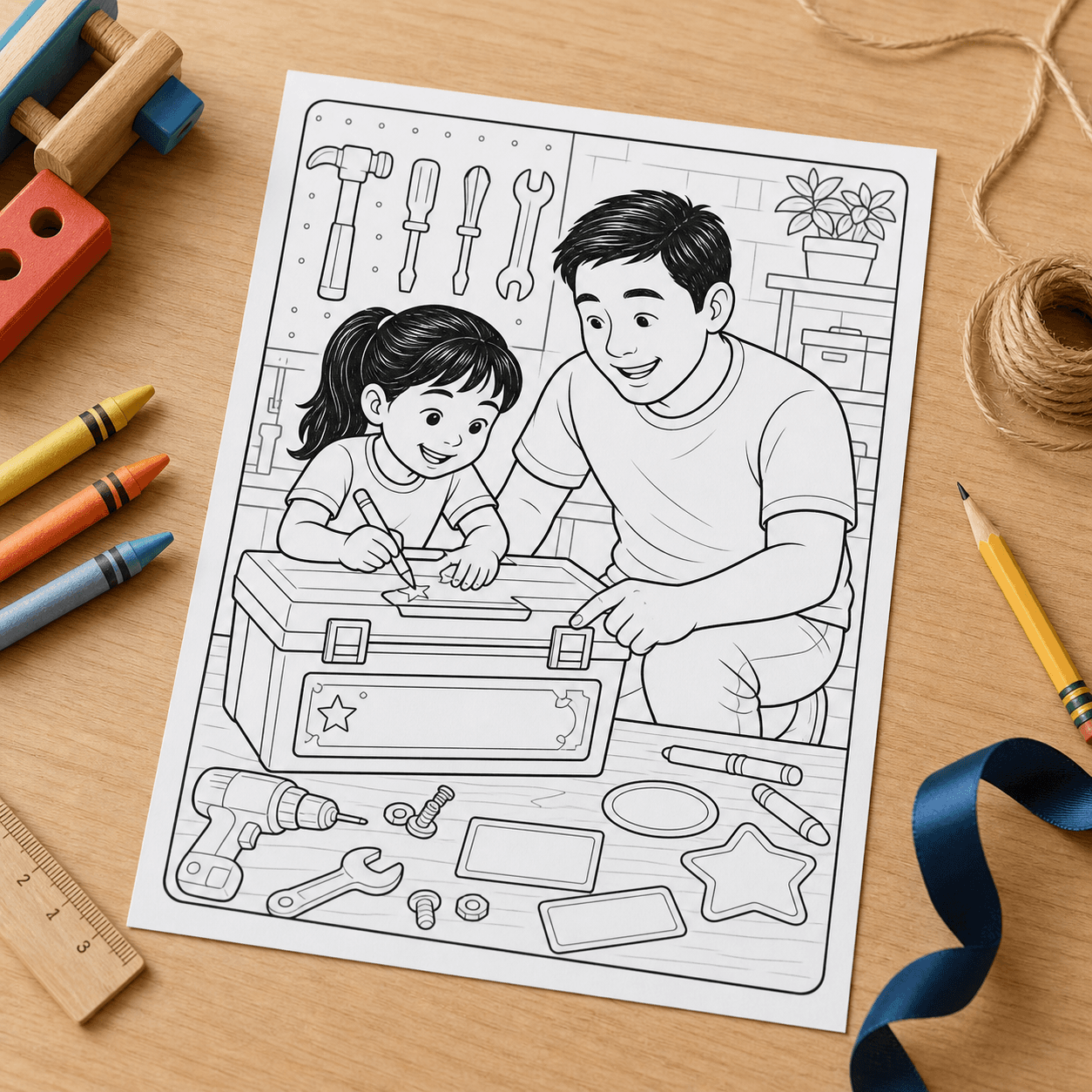 Dad's Toolbox Label Page product photo
