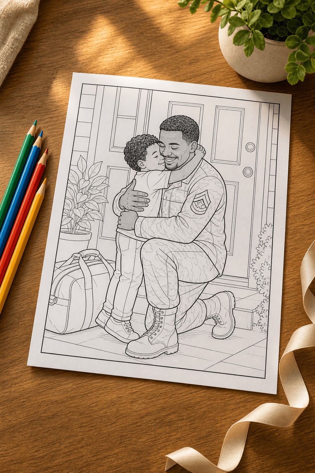 Military Dad Homecoming Page product photo