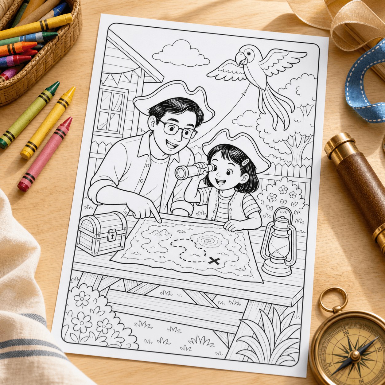 Pirate Treasure Map With Dad product photo