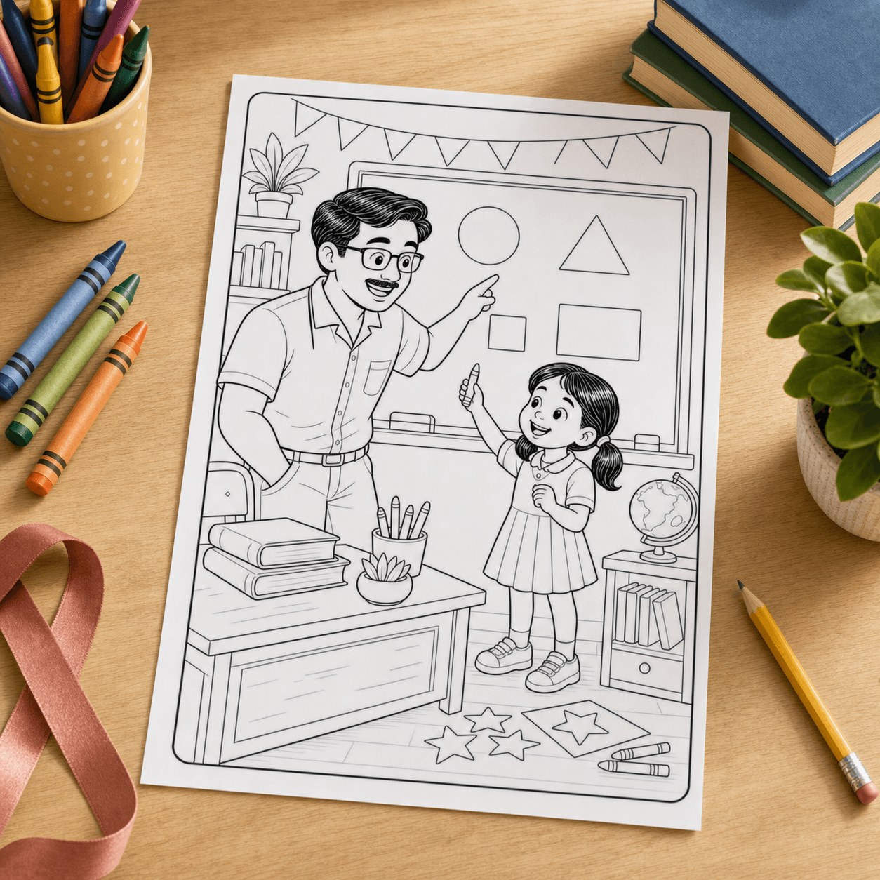 Teacher Dad Chalkboard Moment product photo